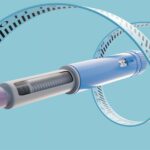 GLP-1 agonist injector pen with a medical measuring tape